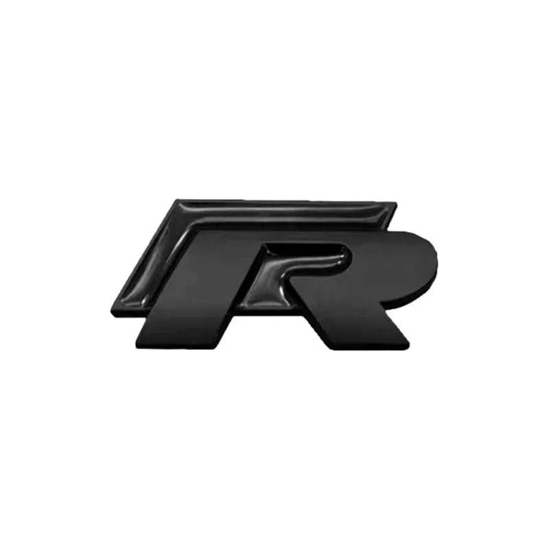 3D Metal R Logo Car Trunk Emblem Sticker Rear Body Badge for Golf Polo Jetta Beetle Passat Tiguan