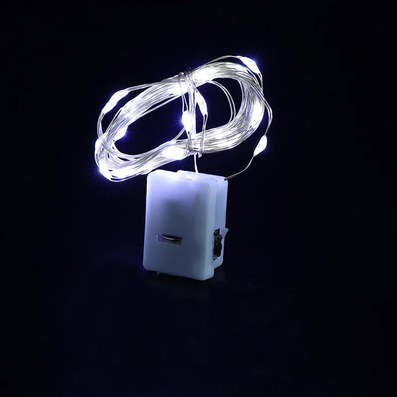 Button Battery LED Fairy String Lights - 1m (3.3 ft) 10 LED & 2m (6.6 ft) 20 LED, Warm White/White/Blue/Pink/Multicolor, Indoor Outdoor