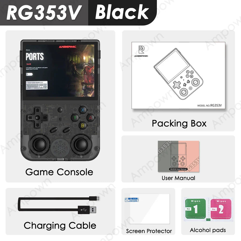Handheld Retro Game Console 3.5-inch (8.9 cm) IPS Screen HDMI Output Android & Linux Built-in Emulators 10,000+ Games