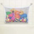 Baby Bath Toy Organizer Mesh Storage Bag with Strong Suction Cups, White — 35 x 45 cm (13.8 x 17.7 in)