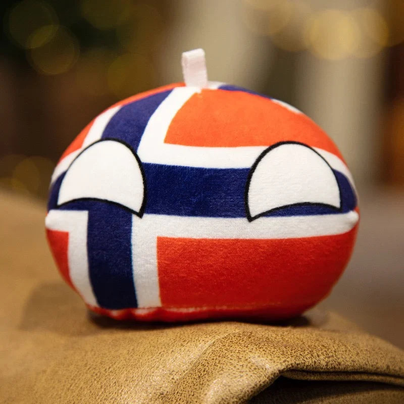 Polandball Countryball Plush Keychain 10 cm (3.9 in) 70 Designs Country Ball Pendant Stuffed Toy for Kids
