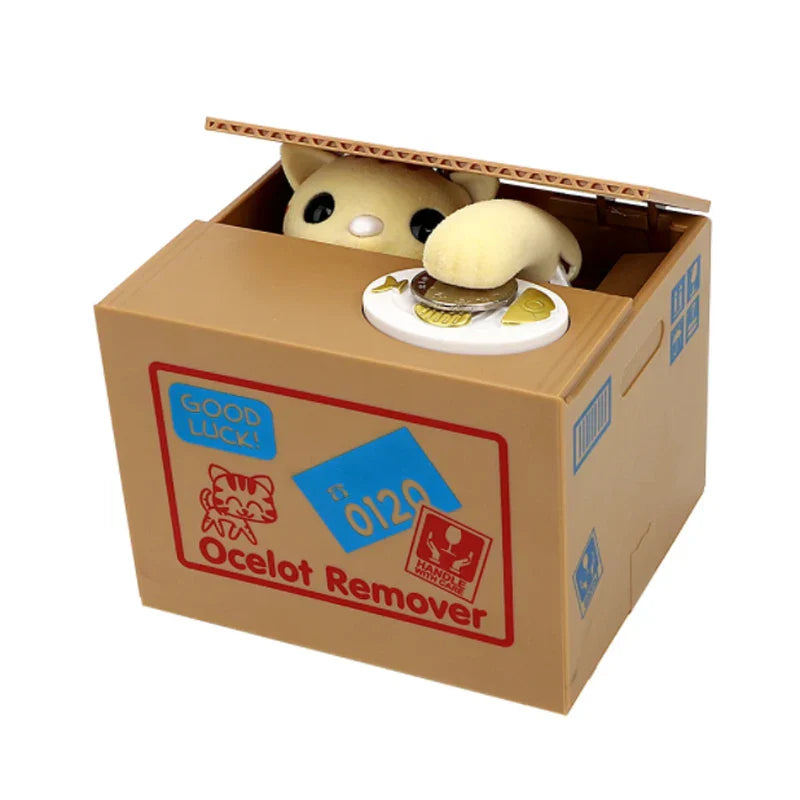 Interactive Electronic Cat Coin Bank — Money-Eating Piggy Bank Toy for Kids, Cute Savings Gift