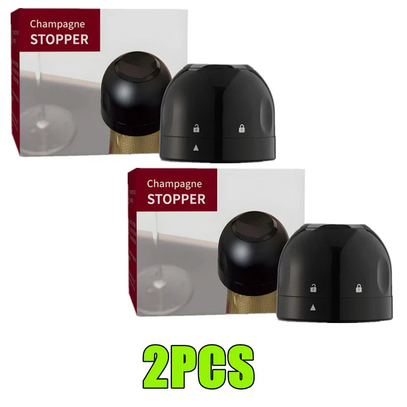 Reusable Silicone Vacuum Wine Stoppers — 1/2/4-Pack Champagne Bottle Sealers, Wine Preserver