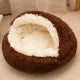 2-in-1 Plush Round Pet Bed 50 cm (19.7 in) with Removable Cover - Cozy Cat & Small Dog Sleeping Nest