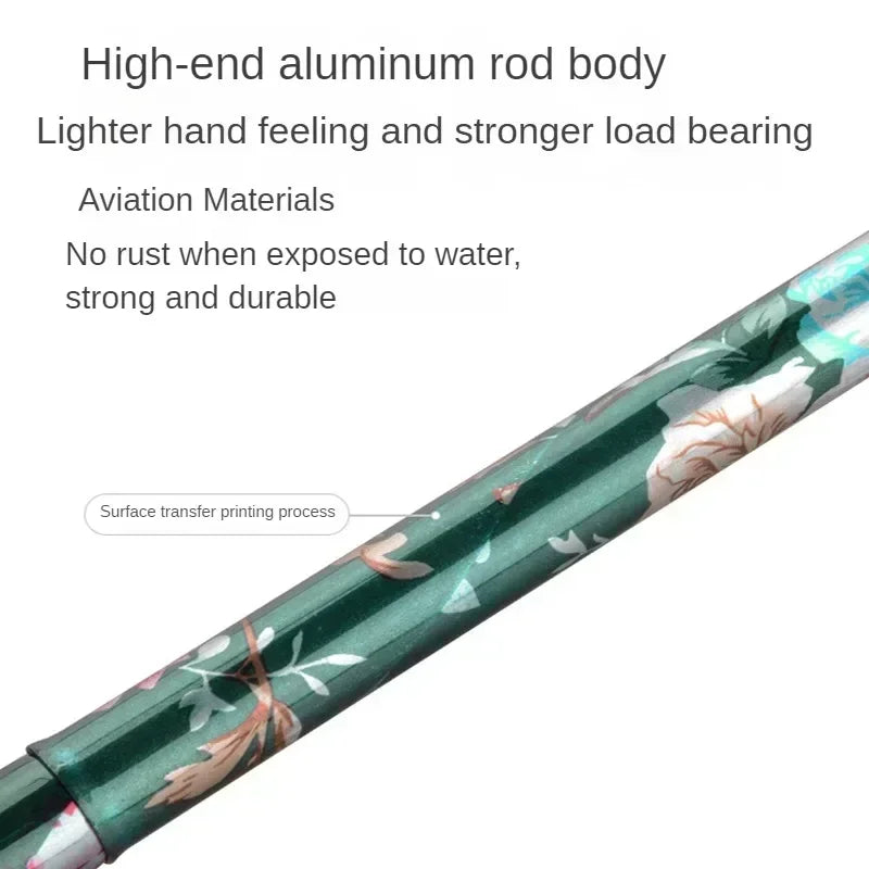 Adjustable Telescopic Trekking Poles — 5-Section Folding Hiking & Walking Stick with T-Handle and Rubber Tip, 82–92 cm (32–36 in)
