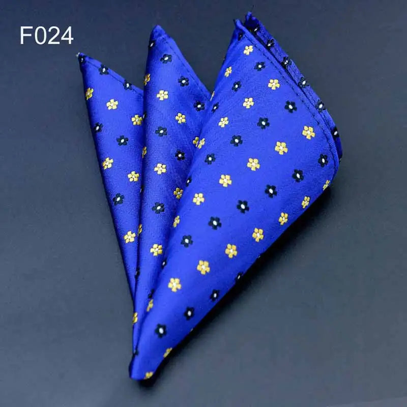 Men's Pocket Square 41 Colors - Plaid Dot Paisley Polyester Handkerchief 25 x 25 cm (9.8 x 9.8 in)