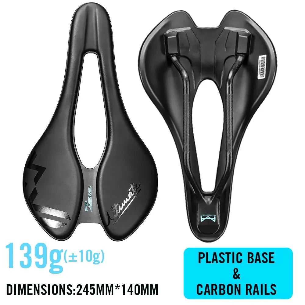 3D Printed Ultralight Carbon EVA Bike Saddle 245 x 145mm (9.65 x 5.71 in) for Road, MTB & Gravel