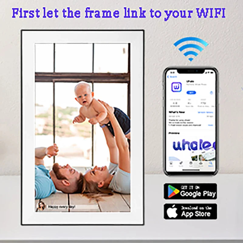 15.6-Inch (39.6 cm) 32GB WiFi Touch IPS Digital Photo Frame 1920x1080 Full HD Smart Frame - Share Photos & Videos