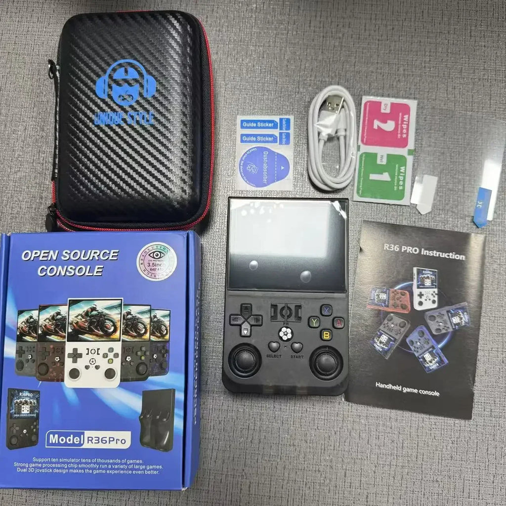 Handheld Retro Game Console 4.0-inch (10.2 cm) IPS 720x720, 64GB/128GB, 22,000 Preloaded Games, Linux, USB-C Charging