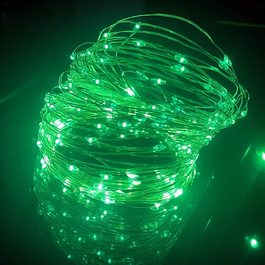 USB Powered Silver Wire Fairy Lights - Waterproof LED String Lights (1–20 m / 3.3–65.6 ft) Warm White Multicolor for Christmas, Wedding & Party