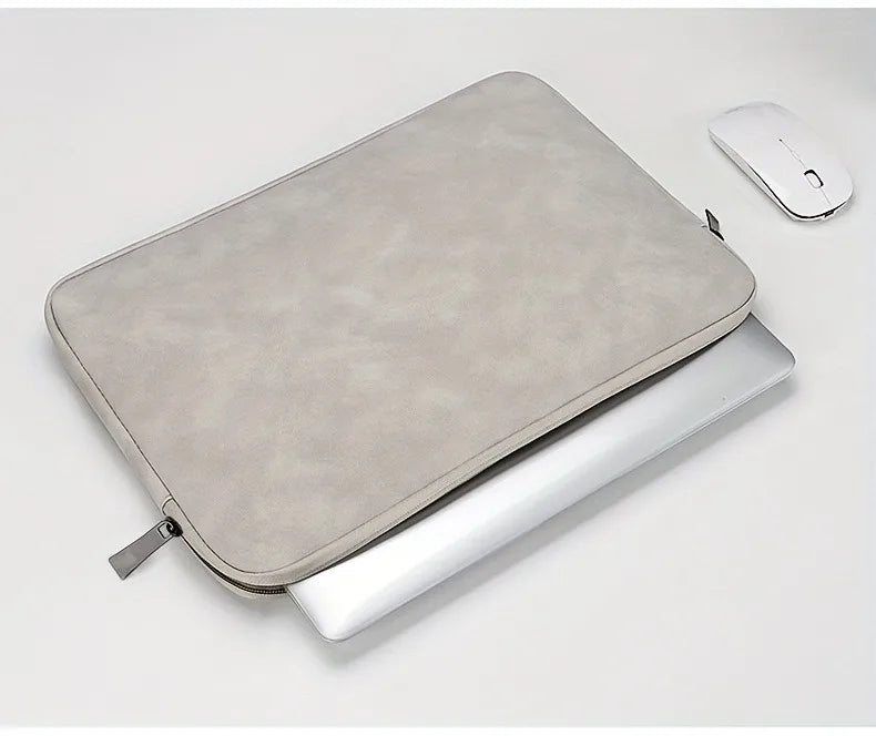 PU Leather Laptop Sleeve – Slim Protective Case for 11-inch/13-inch/14-inch/15-inch Laptops (28/33/36/38 cm)