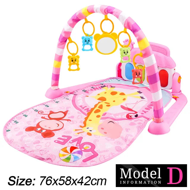 Baby Kick & Play Piano Gym Mat - Musical Tummy Time Activity Playmat for 0-36 Months (30 x 23 x 16.5 in / 76 x 58 x 42 cm)
