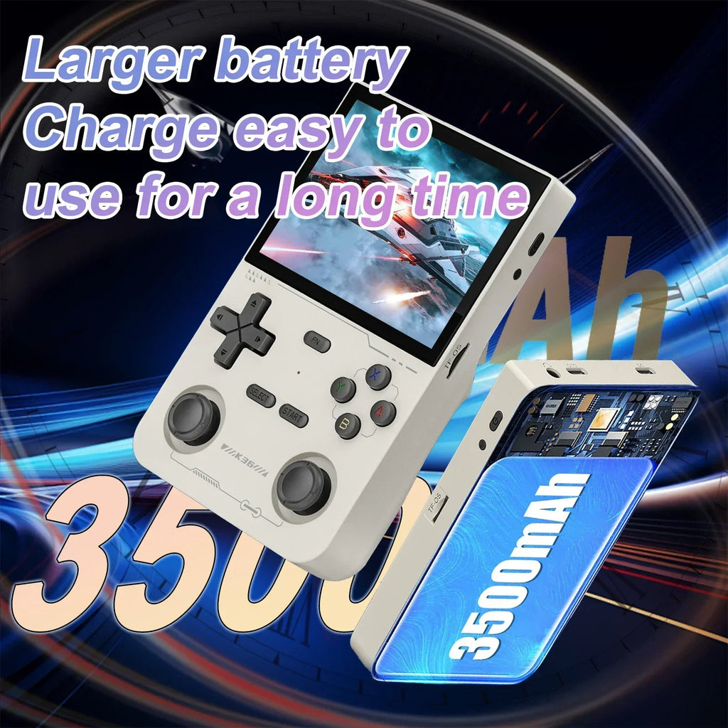 Open-Source Retro Handheld Game Console — 3.5-inch (8.9 cm) IPS, 16,000+ Games Emulator (PS1 PSP N64 Dreamcast)