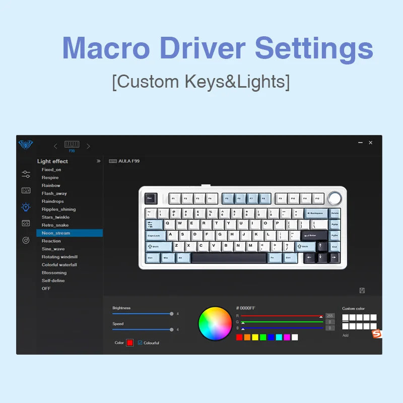 75% Hot-Swappable Mechanical Keyboard Wireless 2.4G Bluetooth USB-C Wired RGB Gasket Mount