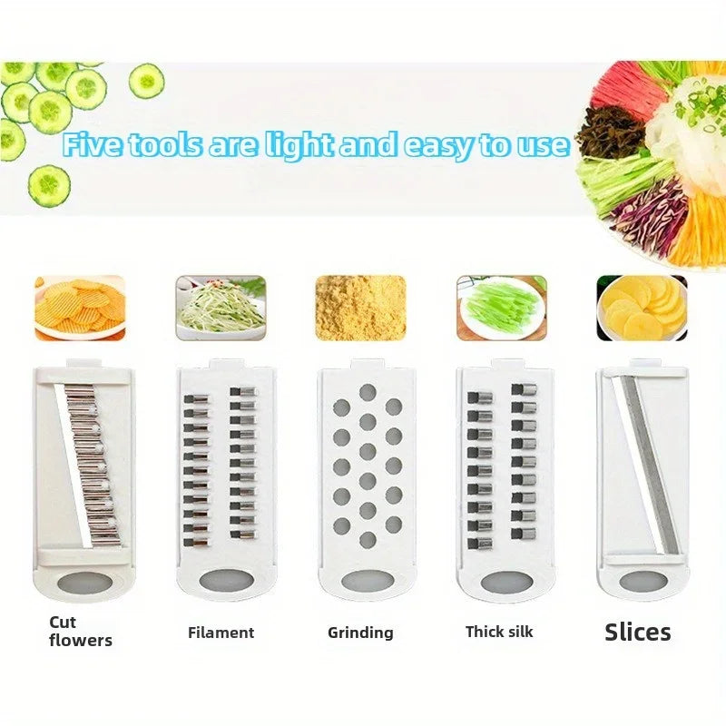 7-in-1 Mandoline Slicer for Kitchen – Adjustable Vegetable, Potato & Cheese Grater