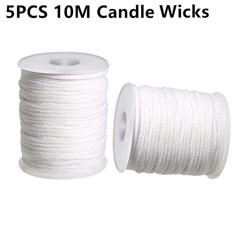 200ft (61m) 24-Ply Braided Cotton Candle Wick Roll – DIY Candle Wicks for Soy, Paraffin & Beeswax