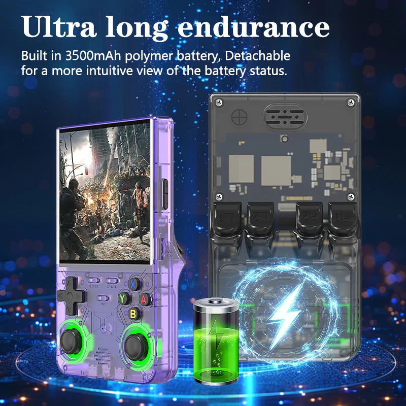 Portable Handheld Game Console 4.0-inch (10.16 cm) IPS 720×720, 3500mAh, WiFi, RGB Lighting, Dual Joysticks, 20,000 Games, External Controller Support