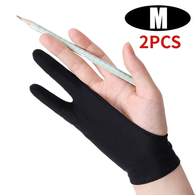 Two-Finger Artist Drawing Glove for iPad & Graphics Tablets – Palm Rejection, Anti-Smudge