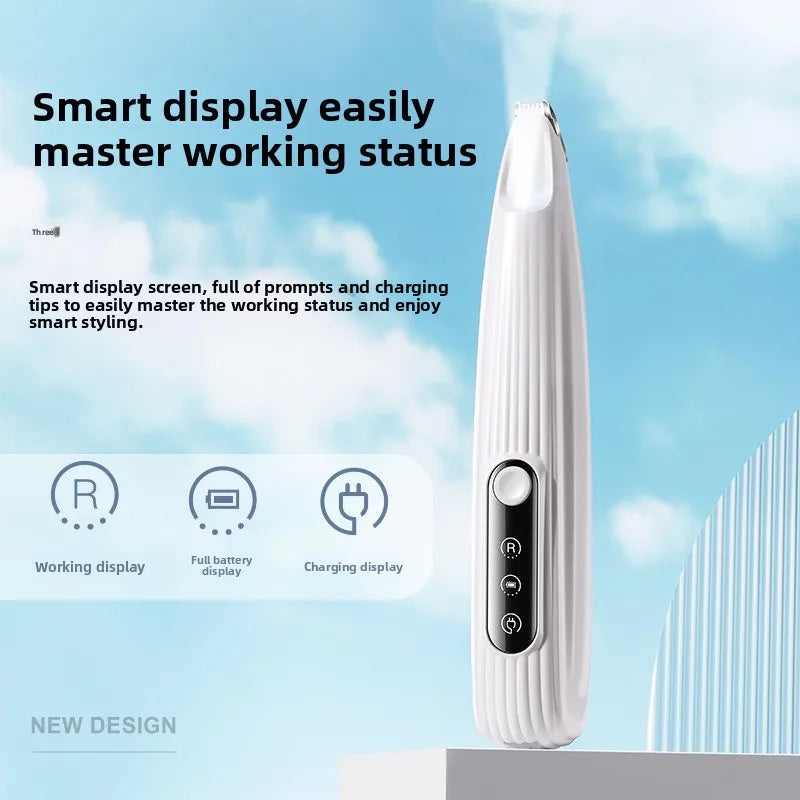 Cordless Dog Grooming Clippers — 18mm (0.71 in) Wide Blade, LED Light & LCD Display, Low-Noise Rechargeable Pet Paw Trimmer