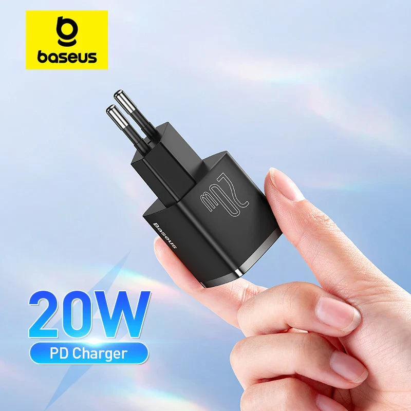 20W USB-C PD Fast Charger – Portable Type-C Wall Adapter, PD 3.0 & QC3.0 Compatible for Modern Smartphones