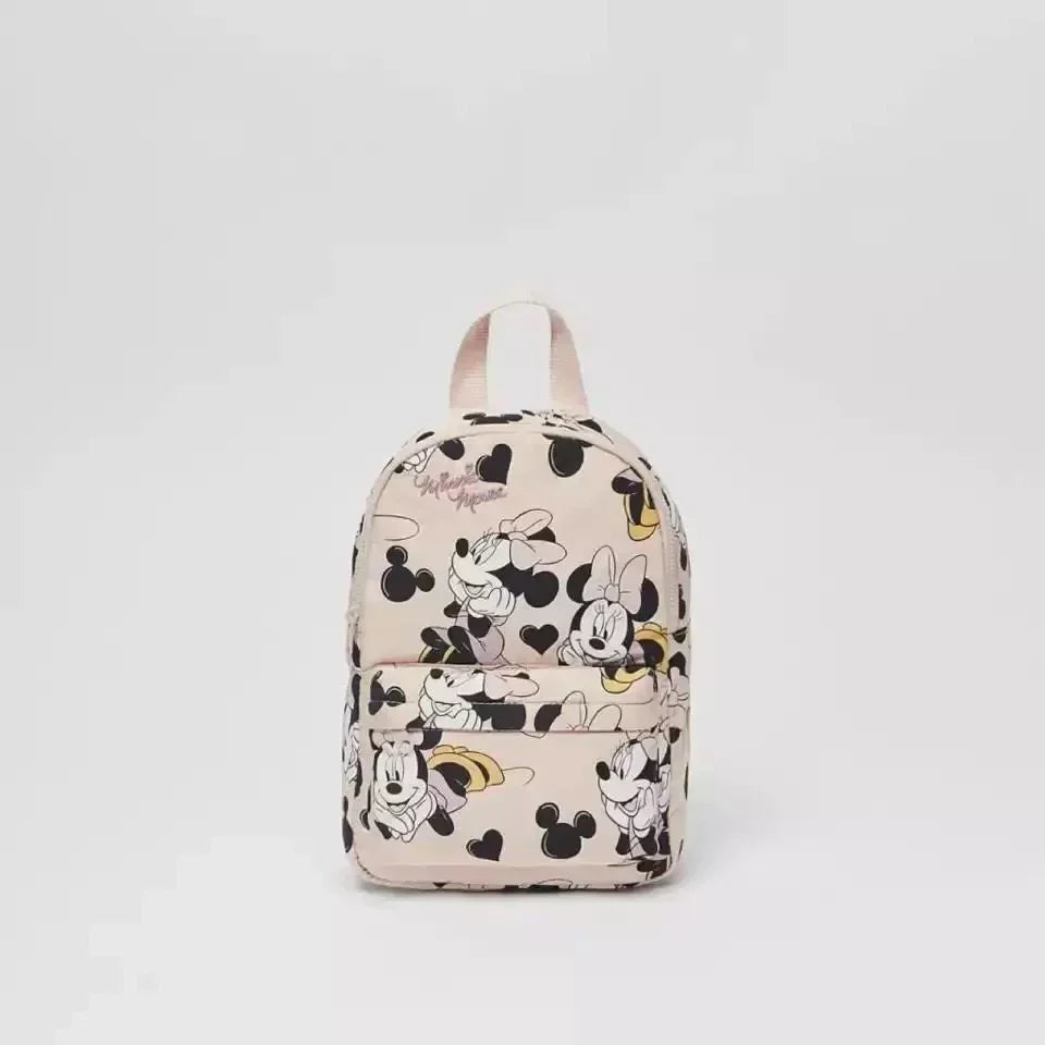 Kids Cartoon Printed Mini Backpack - Lightweight Nylon School Bag for Toddlers & Preschoolers (Ages 4-6)