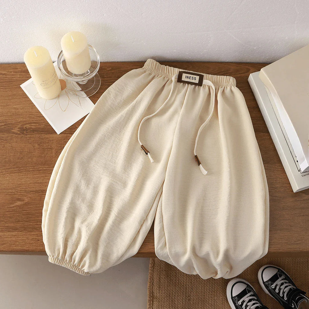 Kids Jogger Pants Ages 1-8 — Loose Fit Cotton-Blend Casual Sports Pants for Boys & Girls