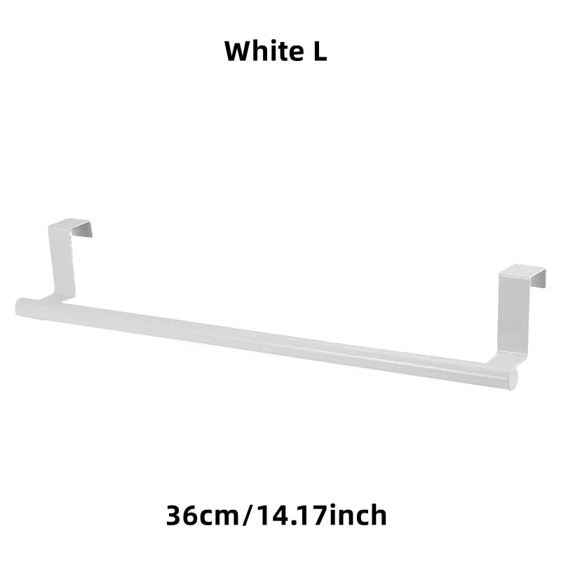 Over-Door Stainless Steel Towel Rack – Hanging Towel Bar for Bathroom & Kitchen Cabinets, 23.5 x 6.2 cm (9.25 x 2.44 in) or 36 x 6.2 cm (14.17 x 2.44 in), 1/2-Pack