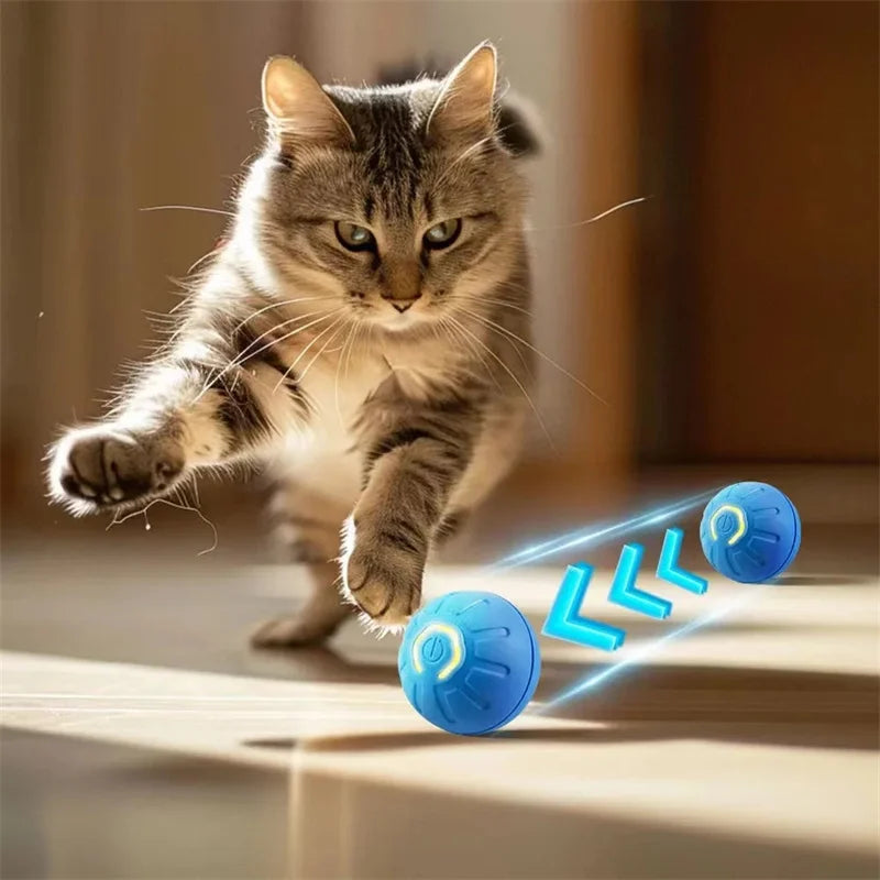 Interactive Rechargeable Pet Ball Toy USB — Automatic Moving Bouncing Ball for Puppies & Kittens, 5.2 cm (2.05 in)