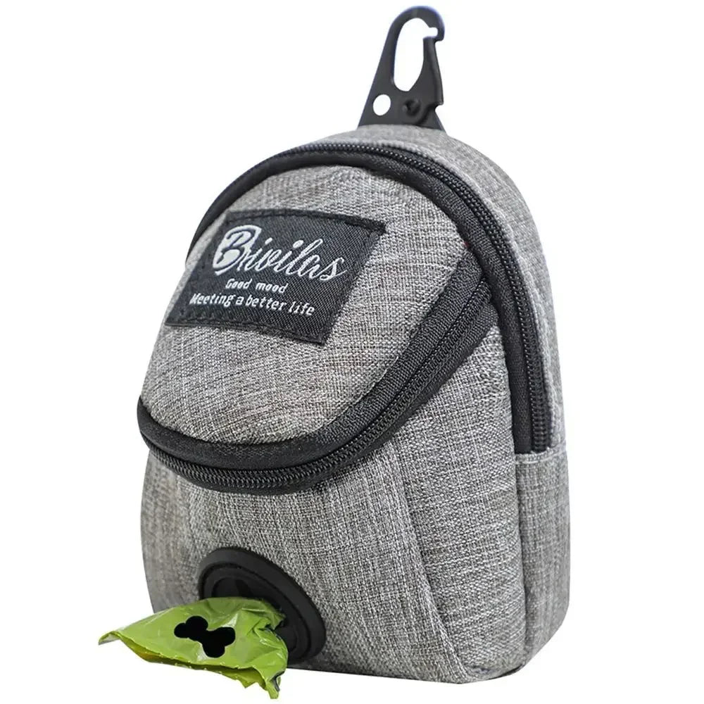Portable Dog Treat Bag & Poop Bag Dispenser – Waterproof Training Pouch Waist Bag for Walking