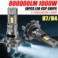 H4 H7 CANBUS LED Headlight Bulbs 6000K White – Plug & Play Fan-Cooled, IP68, 80,000 LM/Set
