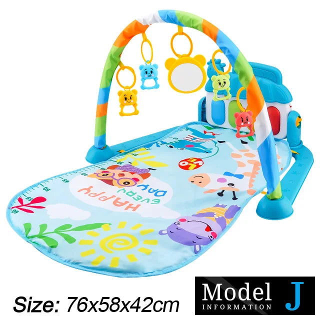 Baby Kick & Play Piano Gym Mat - Musical Tummy Time Activity Playmat for 0-36 Months (30 x 23 x 16.5 in / 76 x 58 x 42 cm)