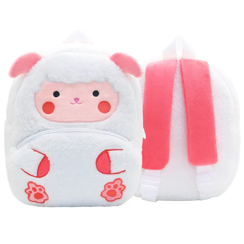 Cute Plush Animal Kids Backpack - Cartoon School Bag for Girls & Boys, Soft Preschool Backpack
