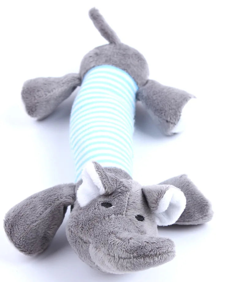 Stuffing-Free Squeaky Plush Dog Toy – Durable Crinkle Chew Toy, Simulated Animal
