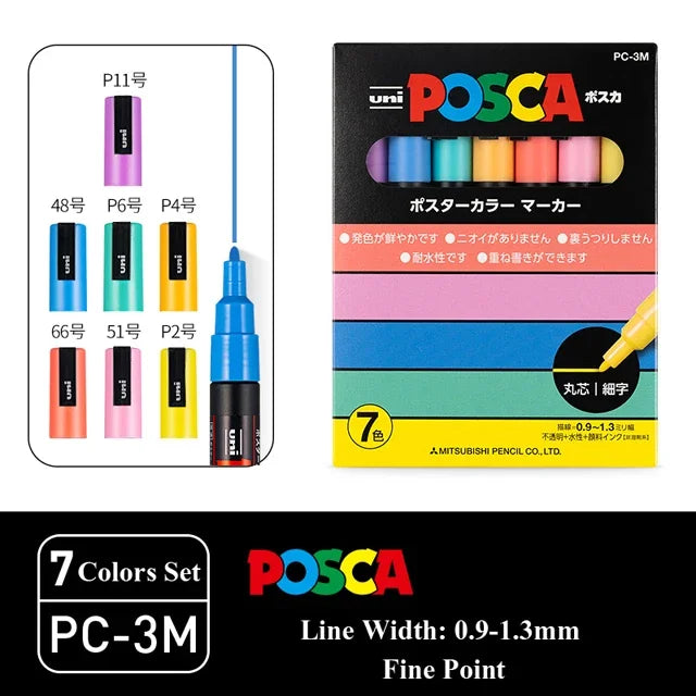 Acrylic Paint Marker Set – Waterproof Permanent Paint Pens for Fabric, Glass, Metal & Rock, Fine/Medium/Broad Tips, Assorted Color Packs
