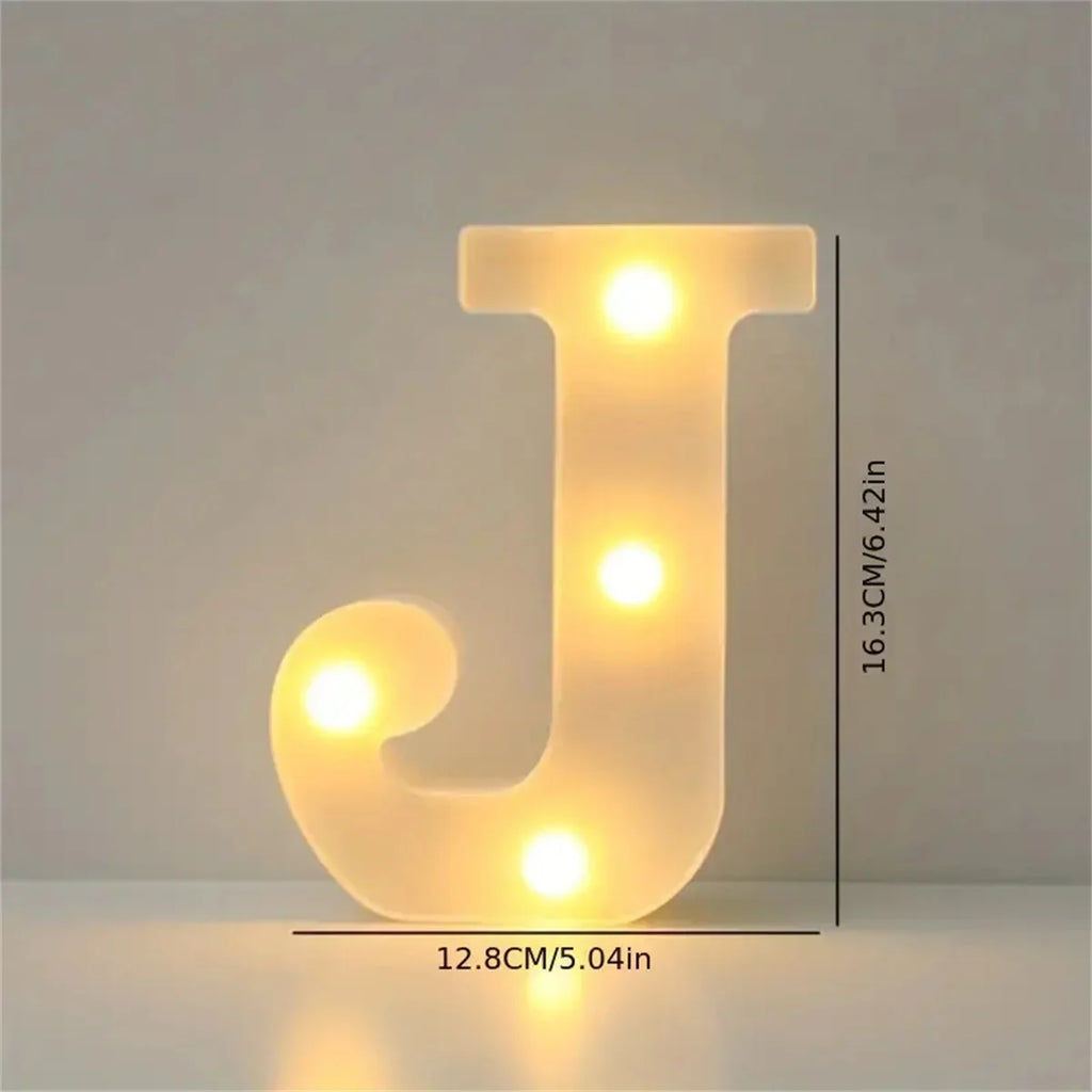 16cm (6.3 in) LED Marquee Letter & Number Light - Battery-Operated Night Lamp for Home, Wedding, Bar & Party Decor