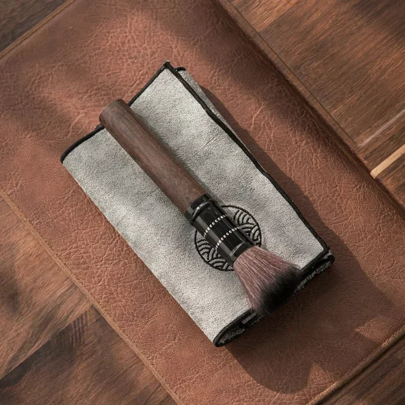 Water-Absorbent Tea Towel Thick Cotton-Linen Tea Cloth Pad 11.5 x 6.7 in (29.2 x 17 cm) Zen Tea Table Mat