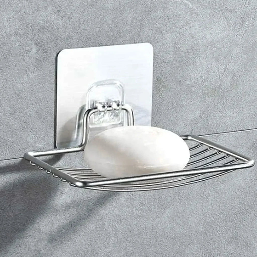 Wall-Mounted Stainless Steel Soap Rack – Drainage Soap Tray & Shelf for Bathroom & Kitchen
