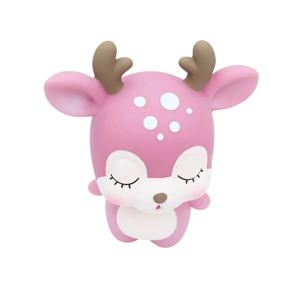 Cute Cartoon Deer Piggy Bank - Vinyl Coin Bank Money Jar, Large Savings Box (7.6 x 6.06 x 3.94 in | 19.3 x 15.4 x 10 cm)