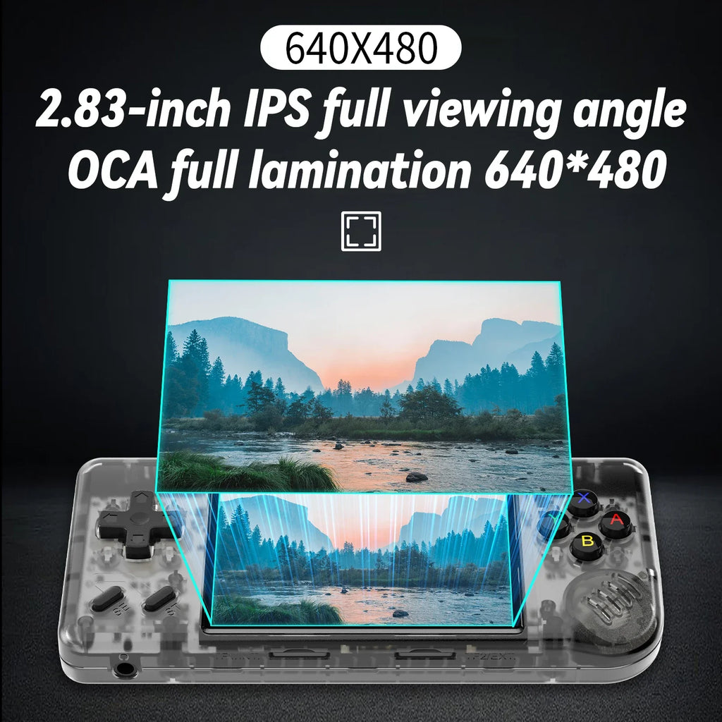 2.83-inch (72 mm) IPS Handheld Retro Game Console with HDMI, 64GB Storage & 5000+ Games
