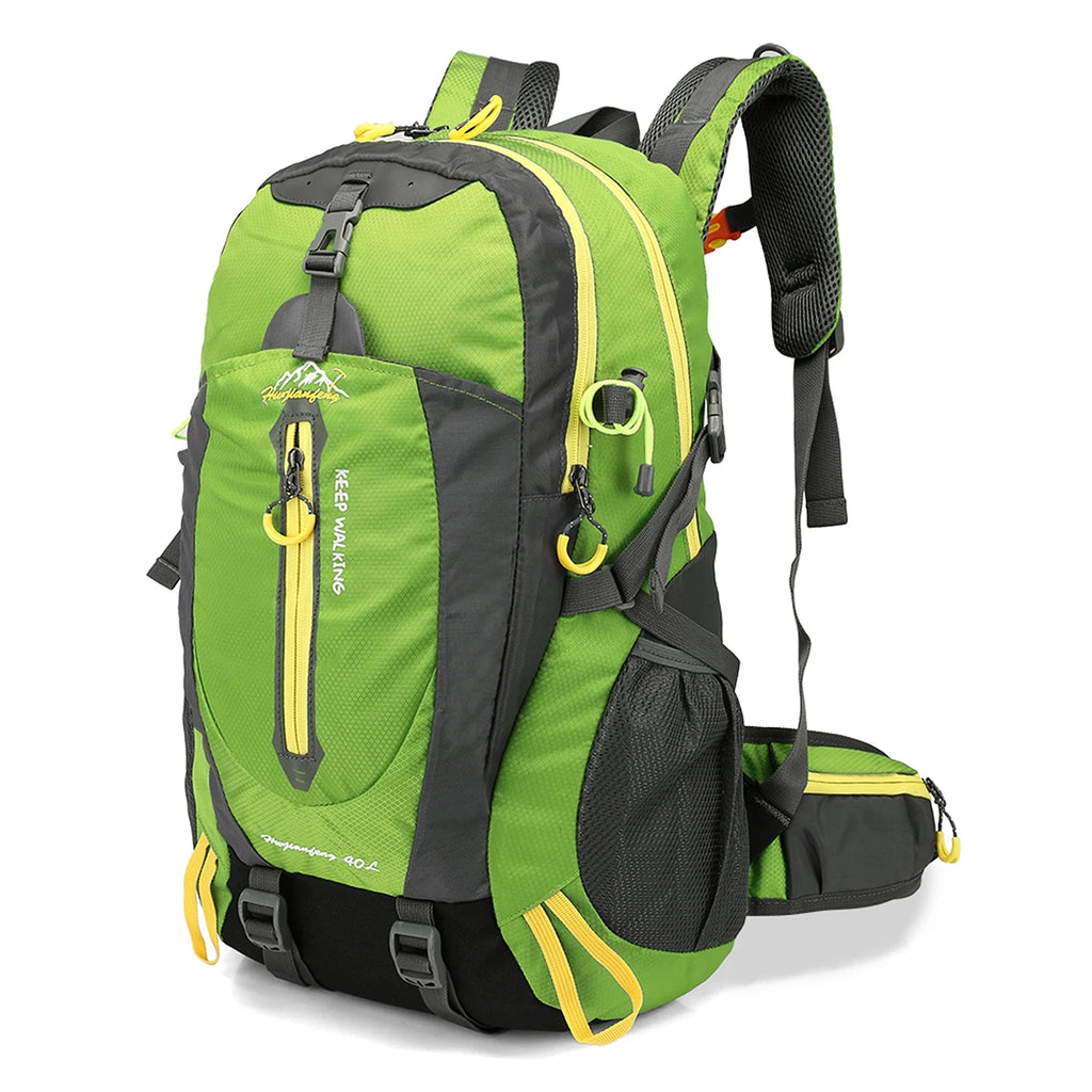40L Water-Resistant Travel Backpack - Unisex Hiking & Camping Daypack for Men & Women