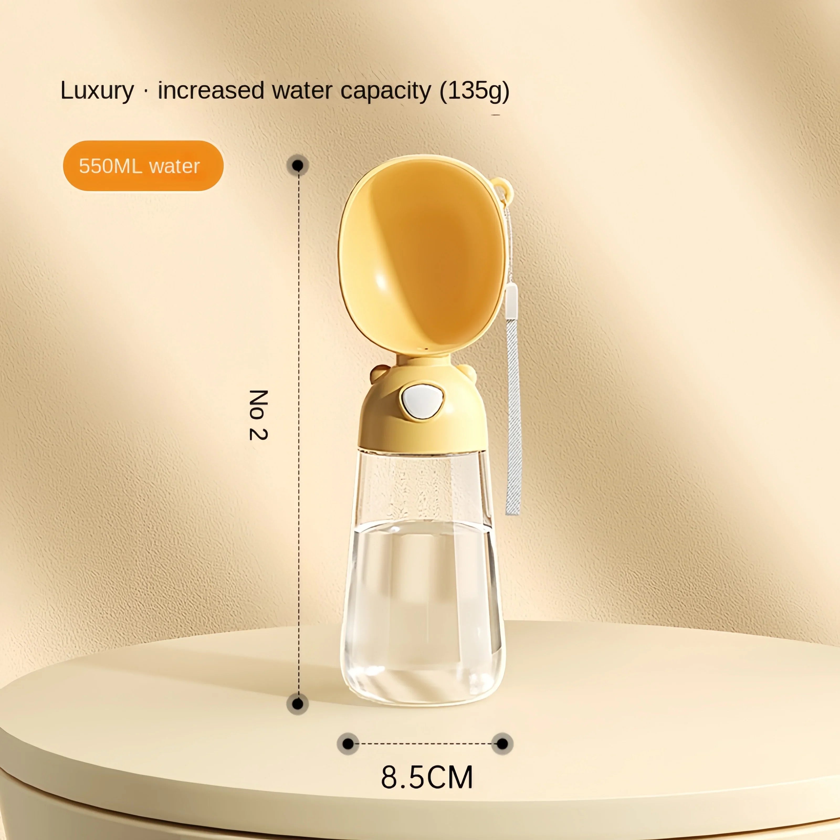 Portable Pet Water Bottle with Food Dispenser, Food-Grade Travel Bowl for Dogs & Cats