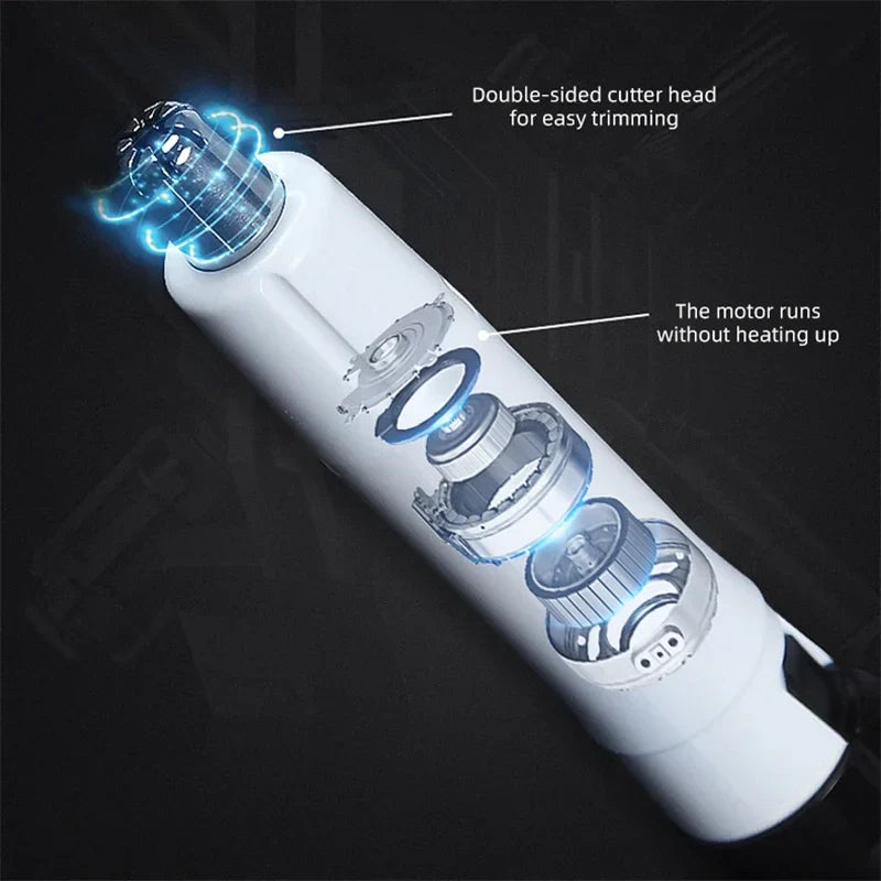 Electric Nose & Ear Hair Trimmer for Men – Portable Eyebrow & Detail Groomer, Painless