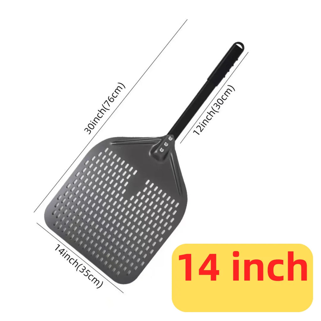 Hard-Anodized Aluminum Pizza Peel 6, 12, 13 and 14 Inch (15, 30, 33, 35.5 cm) Bread Paddle Oven Spatula