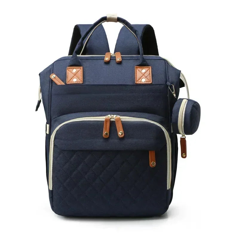 Large Waterproof Diaper Bag Backpack with USB Charging Port – 20–35L Maternity Nappy Bag with Insulated Bottle Pockets & Wet/Dry Separation