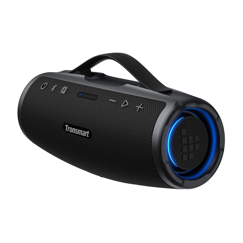 50W Portable Bluetooth Speaker — IPX7 Waterproof, 8000mAh Built-in Power Bank, App-Controlled EQ & Retractable Handle