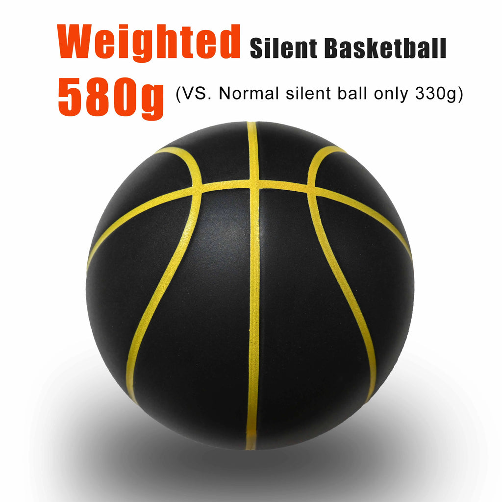 Silent Foam Basketball - Indoor Quiet Dribble Ball, Airless No-Inflate Size 7/6/5 for Men Women Kids