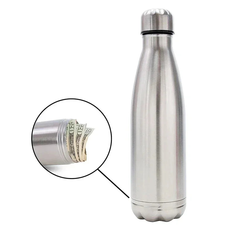 750ml (25.4oz) Diversion Water Bottle with Secret Compartment — Portable Stash, Pill Organizer & Money/Key Safe