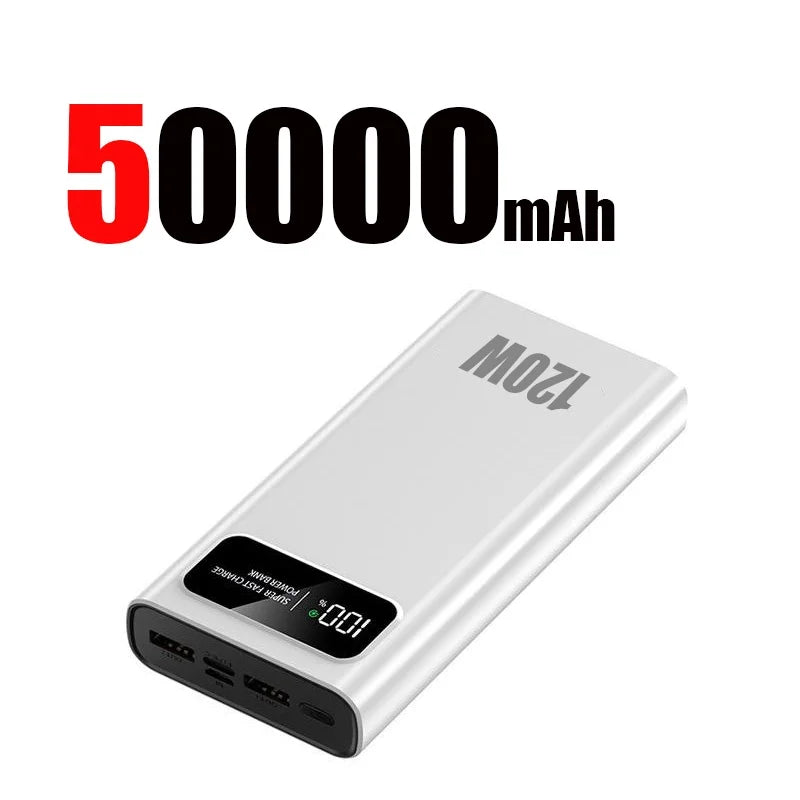 200000mAh 120W Fast Charging Power Bank with Digital Display for iPhone, Samsung & Huawei