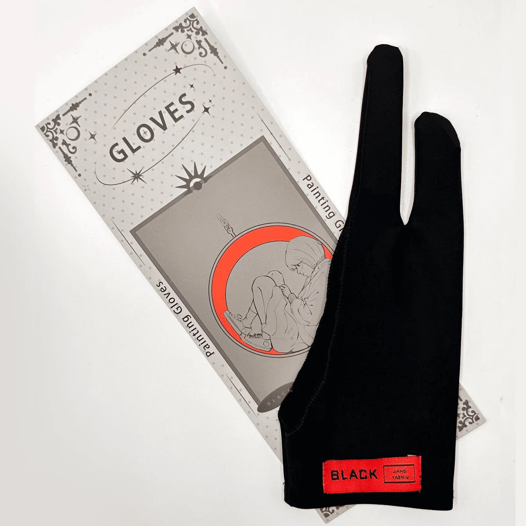 Two-Finger Drawing Glove for Graphics Tablets & Touchscreens – Sweatproof Artist Glove, Animal Print, Ambidextrous (S, M)