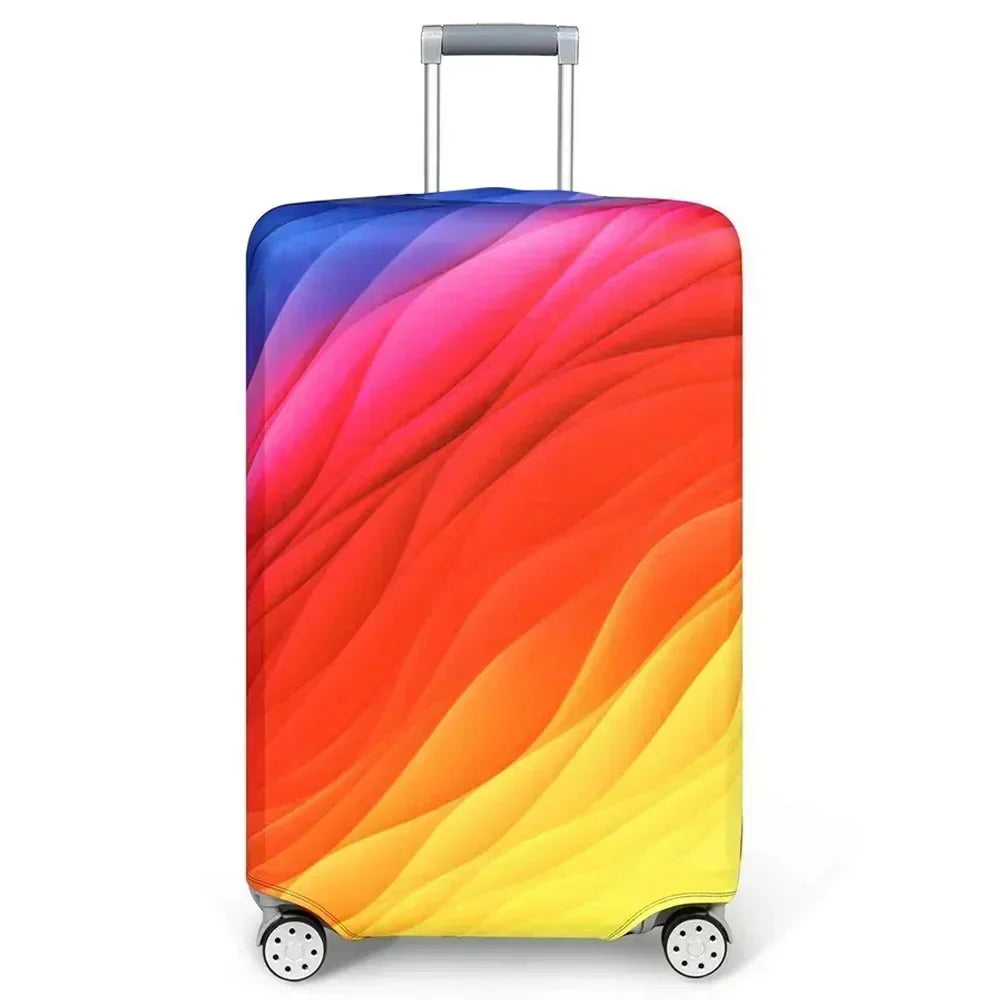 Washable Stretch Luggage Cover - Suitcase Protector for 18–32 Inch (45–81 cm) Suitcases | Geometric Print Travel Accessory